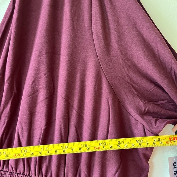 Old Navy Plum Maxi Dress XXL Smocked Waist Long Sleeve V-Neck Boho New NWT - Picture 10 of 15